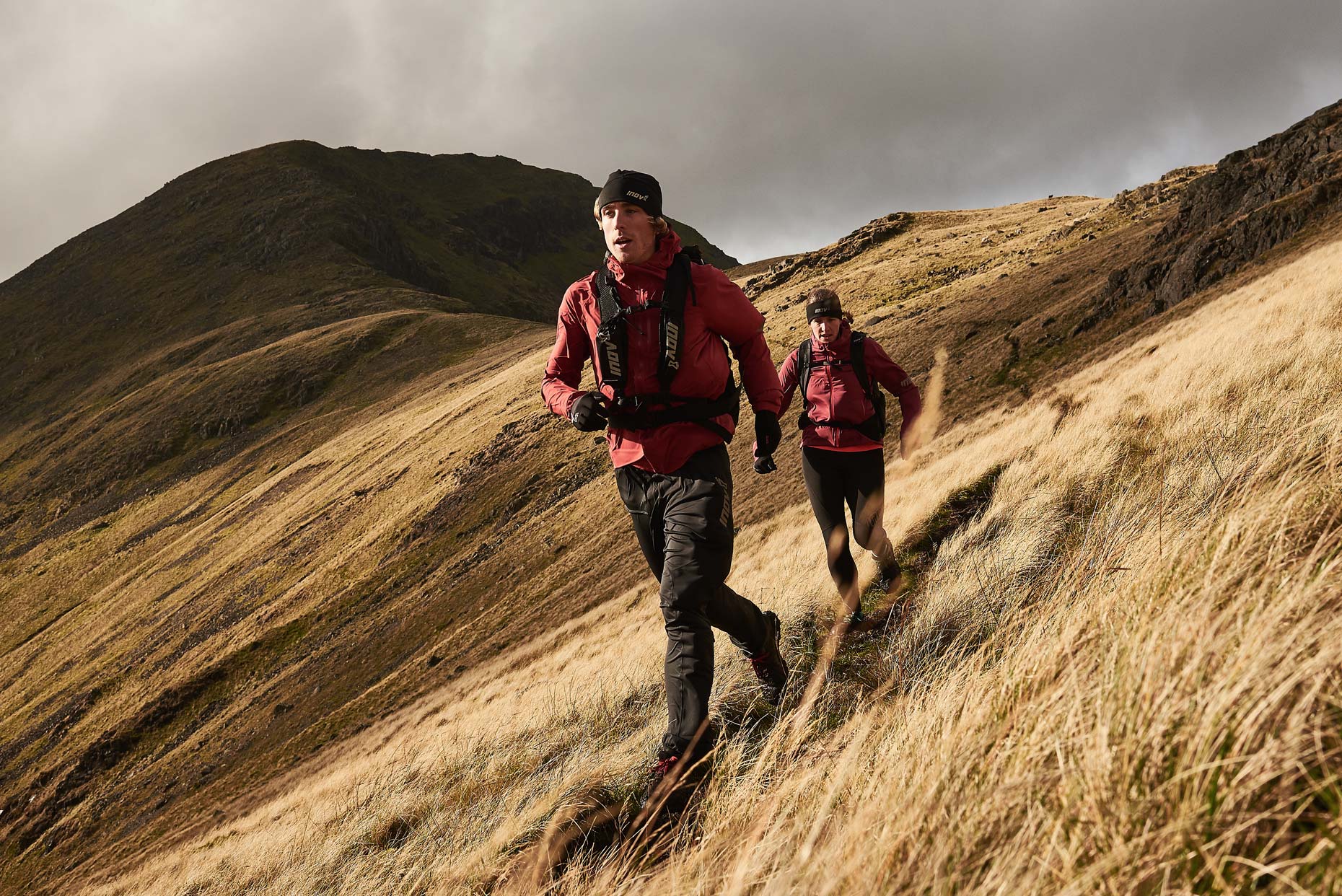 Inov8 athletes trail running in the lake district for Roclite photoshoot